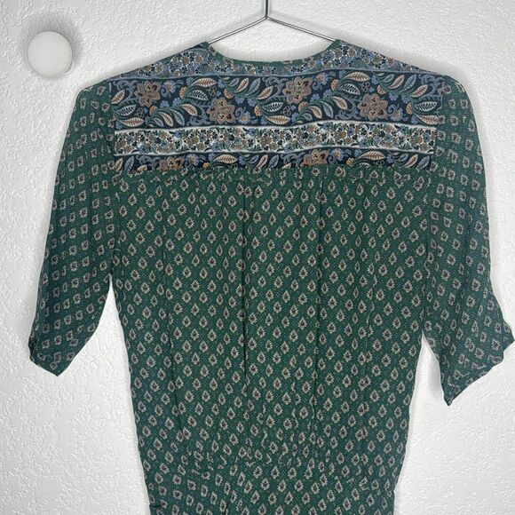 NWT Veronica Beard Mariposa Midi Dress Patterned Sea Glass Green Multi Size 0 - Picture 9 of 16